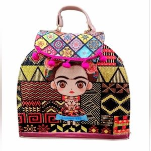 Frida Kahlo Mexican Backpack NEW/ mochila/Bolsa Mexicana bordada ( Artesanal)